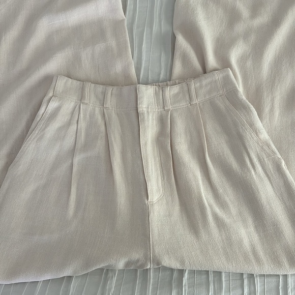 Cream Linen pants - Picture 3 of 4